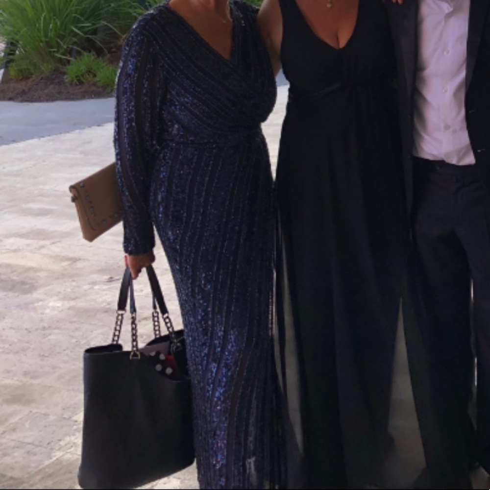 Parker navy blue sparkly gown
